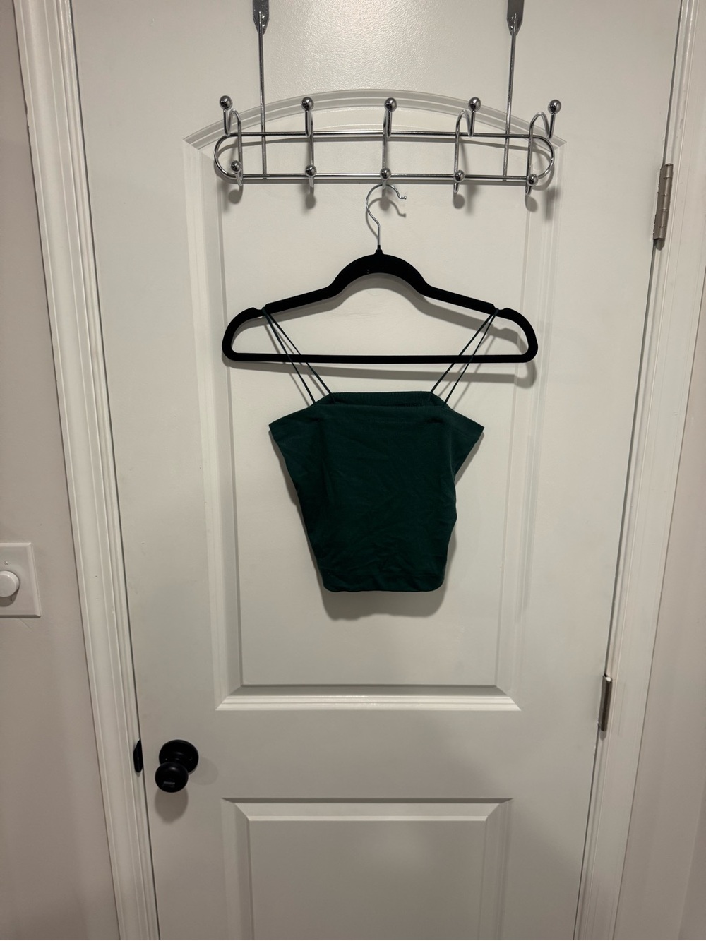 American Eagle Outfitters Emerald Green Double-Strap Crop Top